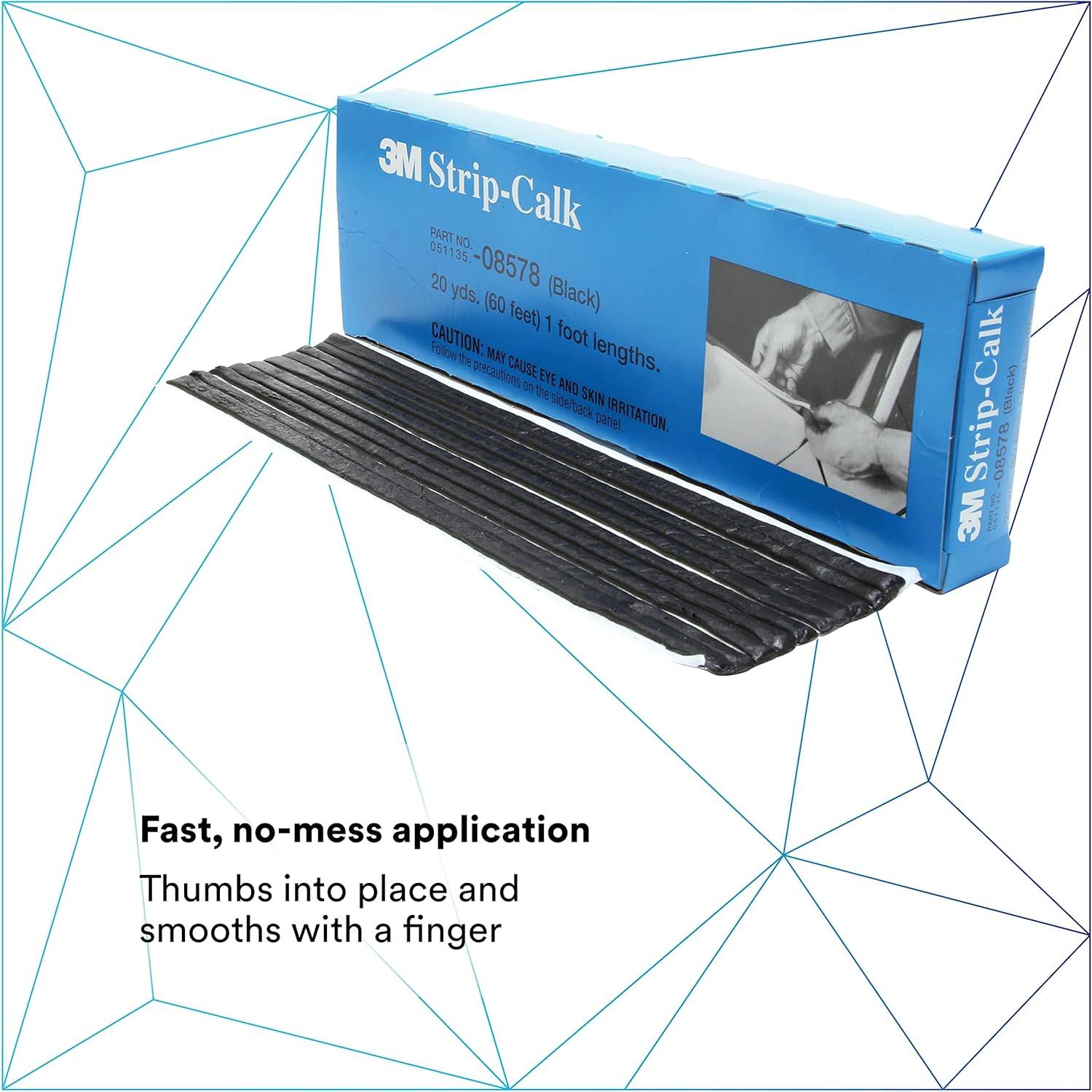 Tira de Caucho Butílico 3M 08578, 60 Unidades, 30.8 cm, Negro