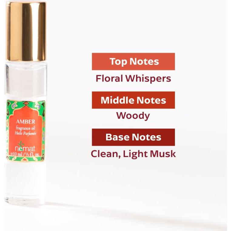 Aceite de Perfume Ámbar Nemat 10 ml - Libre de Alcohol
