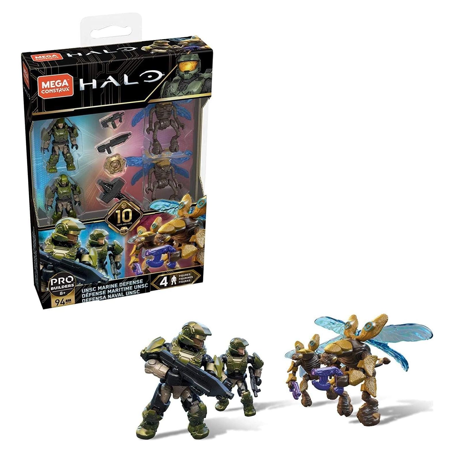 Mega Construx Halo Marine Defensa UNSC 4 Figuras 150g