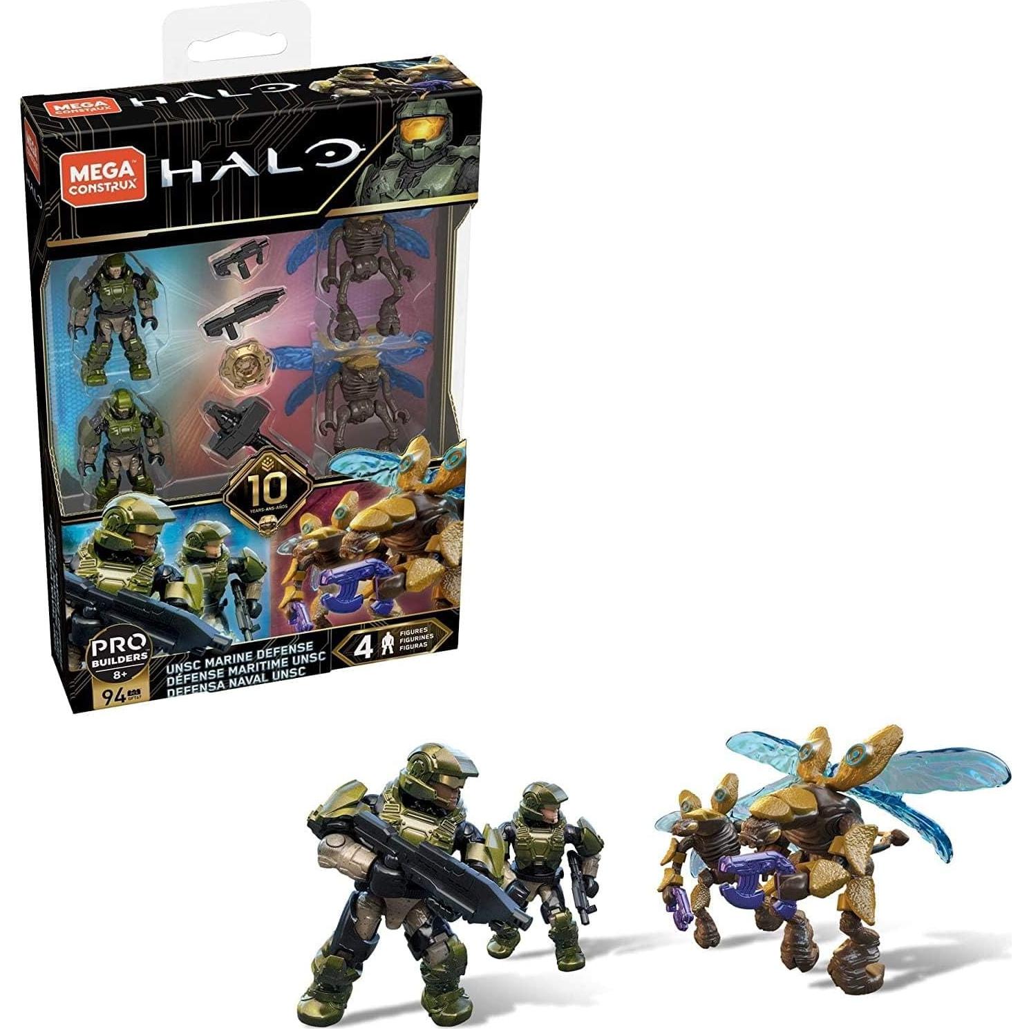 Mega Construx Halo Marine Defensa UNSC 4 Figuras 150g