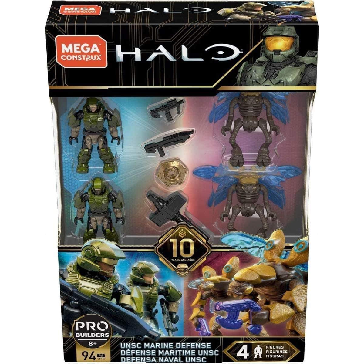 Mega Construx Halo Marine Defensa UNSC 4 Figuras 150g