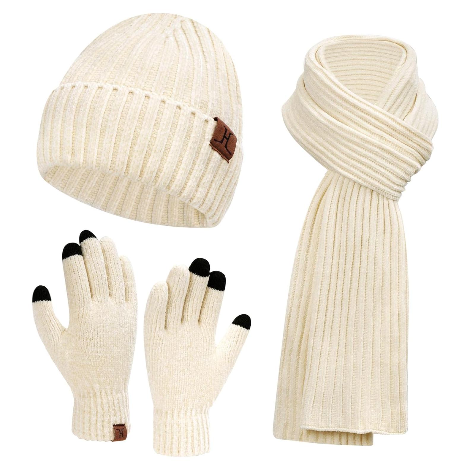 Conjunto de Gorro, Bufanda y Guantes Térmicos para Mujeres