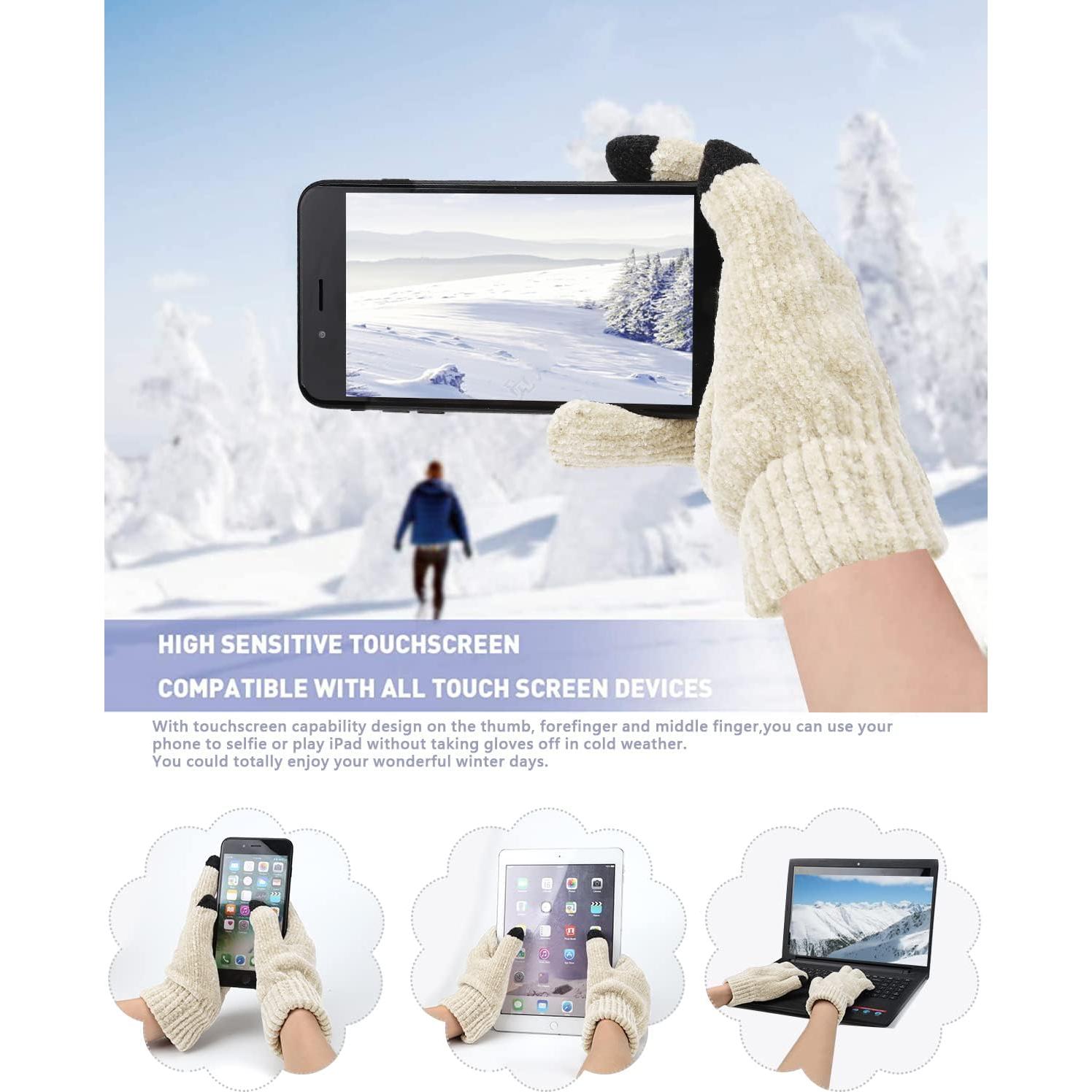 Conjunto de Gorro, Bufanda y Guantes Térmicos para Mujeres