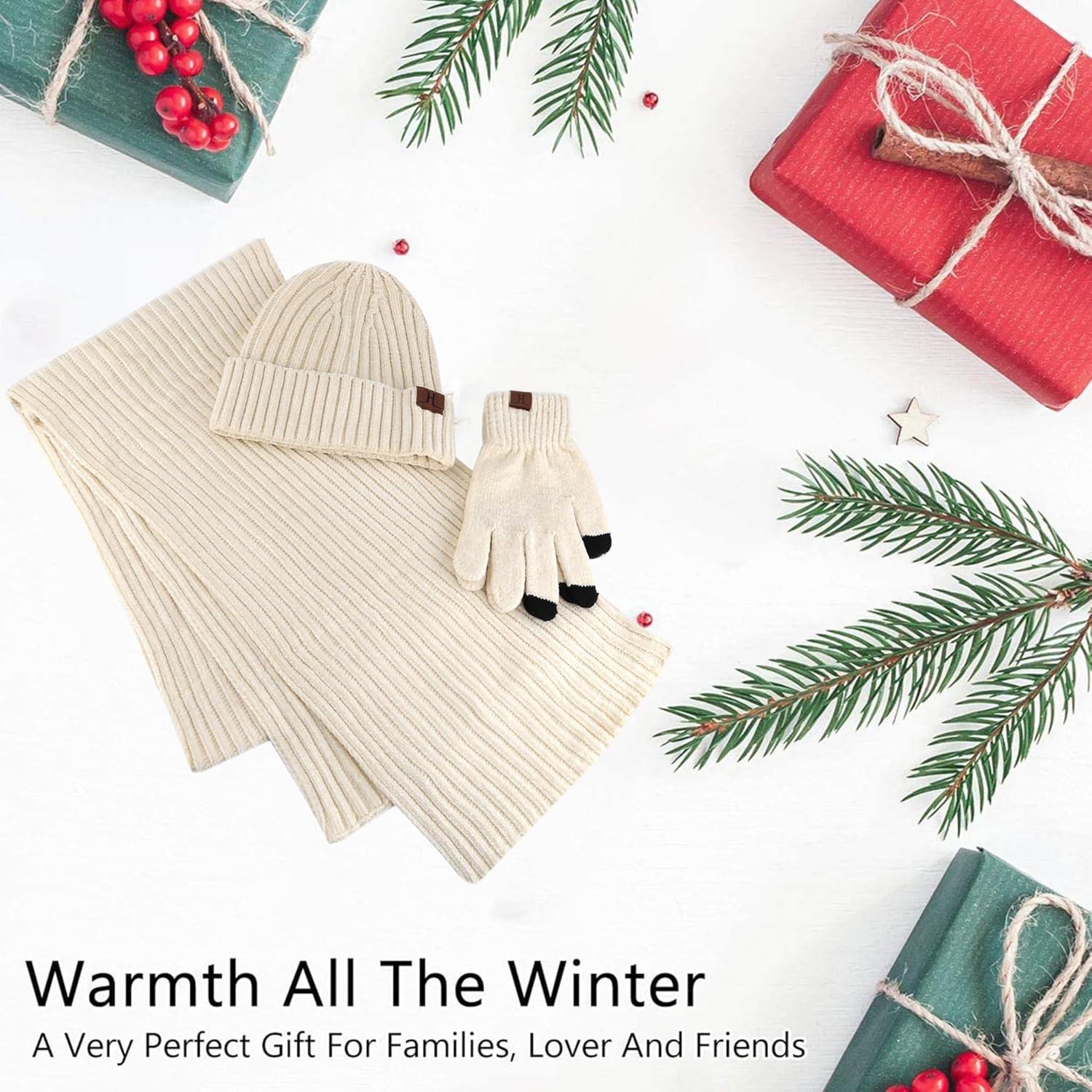 Conjunto de Gorro, Bufanda y Guantes Térmicos para Mujeres