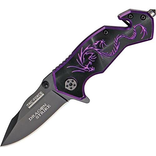 Cuchillo Plegable Tac-Force TF-686 Negro/Púrpura 5.72 cm