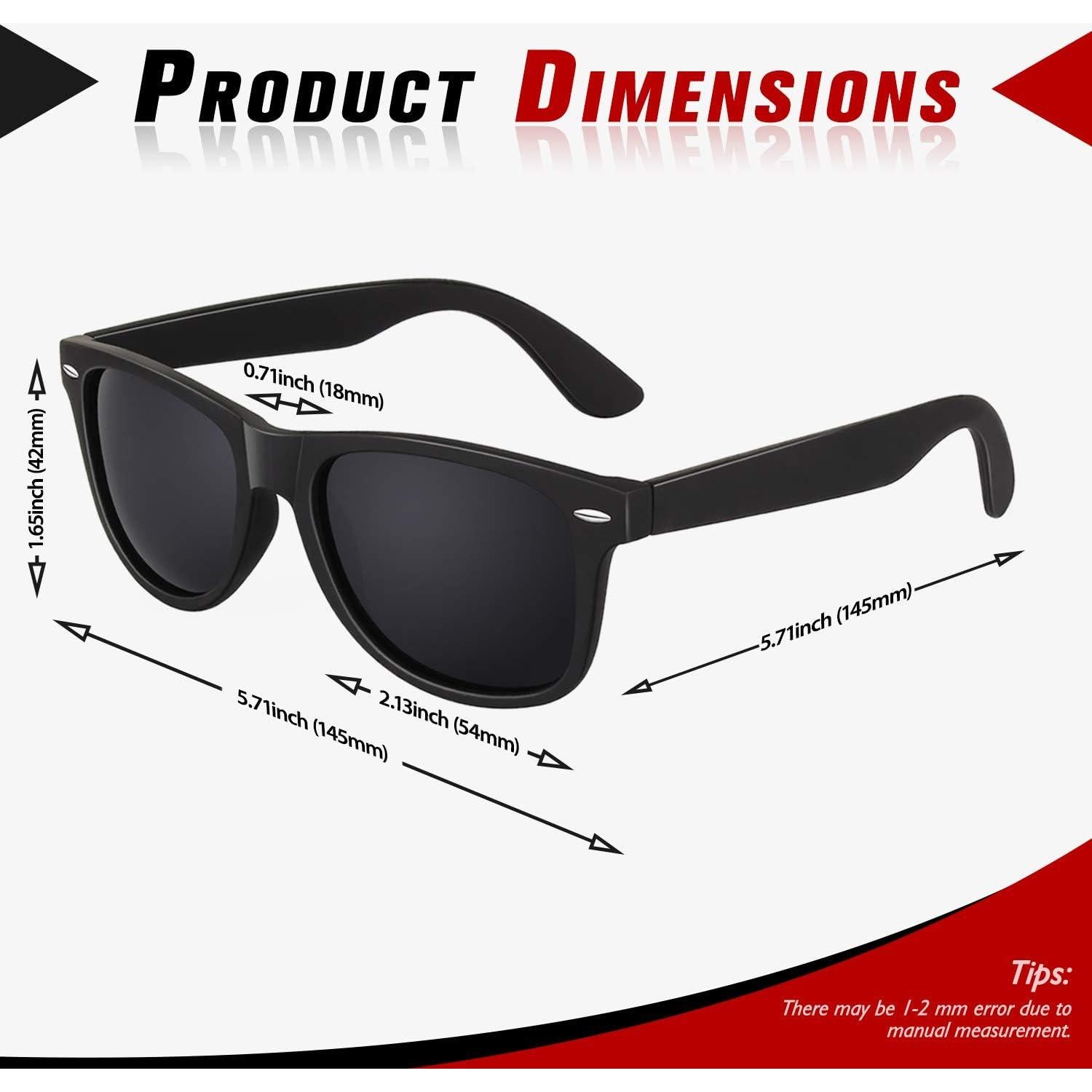 Gafas de sol polarizadas Sunier UV400 mate retro para hombres