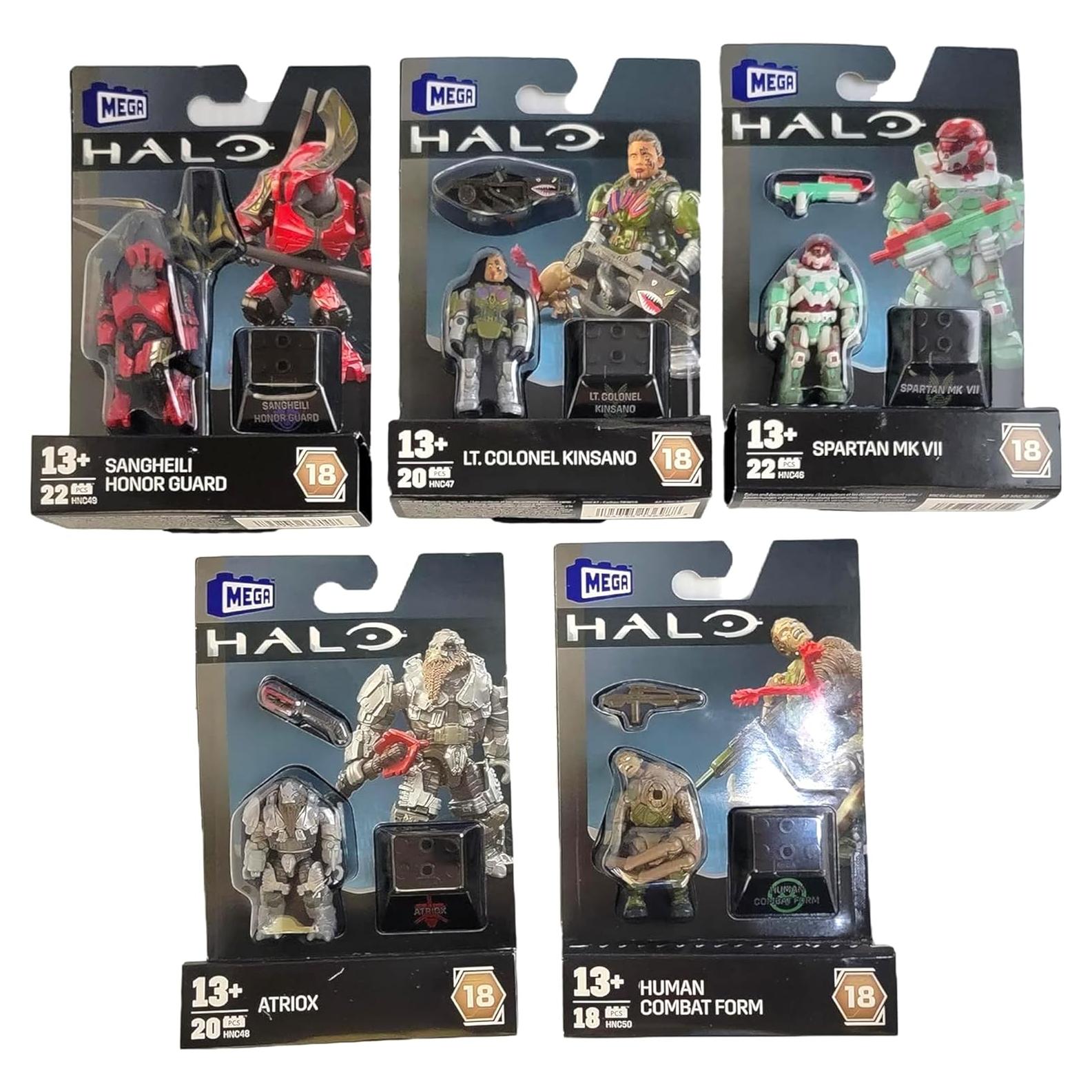 Conjunto 5 Figuras Mega Construx Halo Heroes DKW59-963H