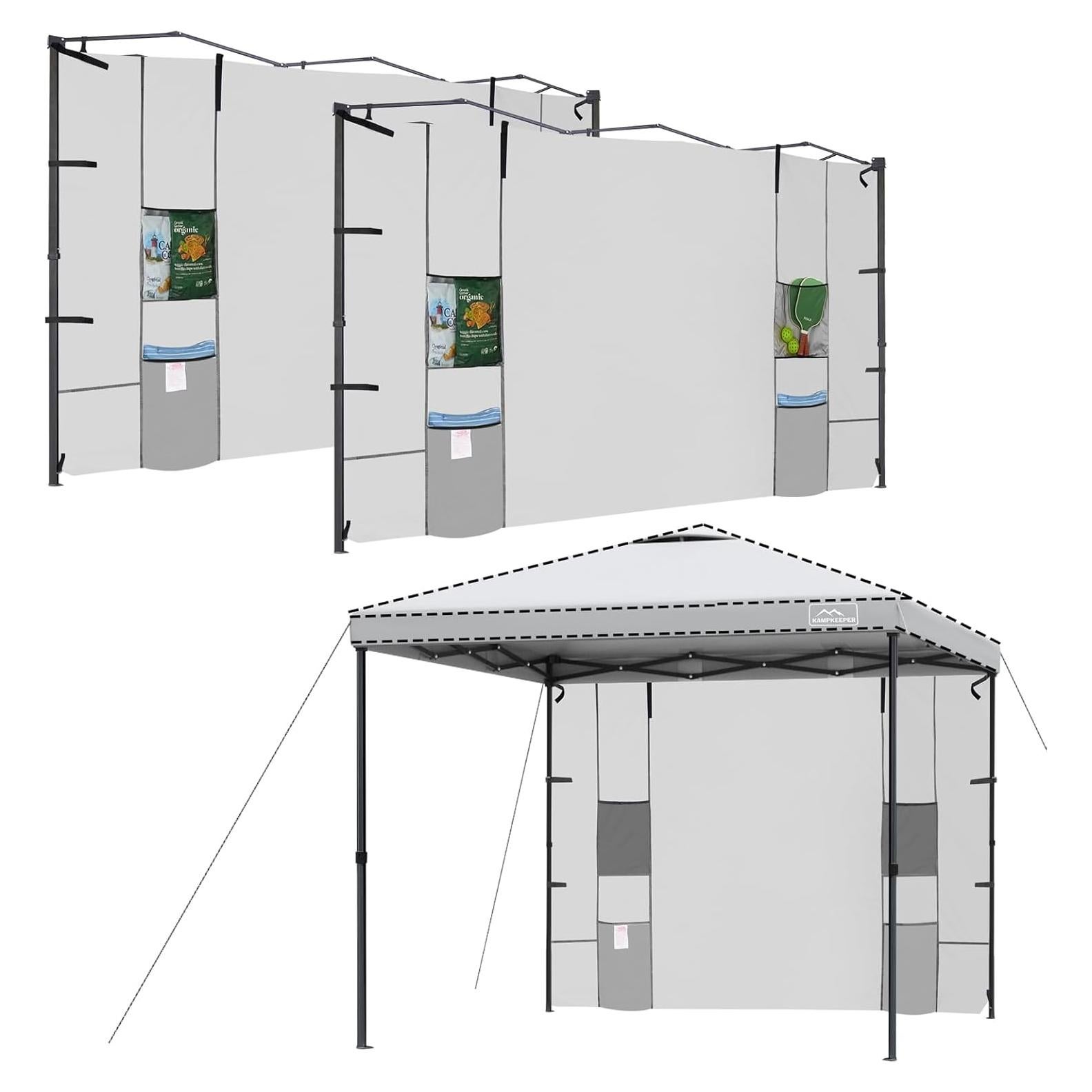 Paredes Laterales KAMPKEEPER 10x10 con 4 Bolsillos - Blanco