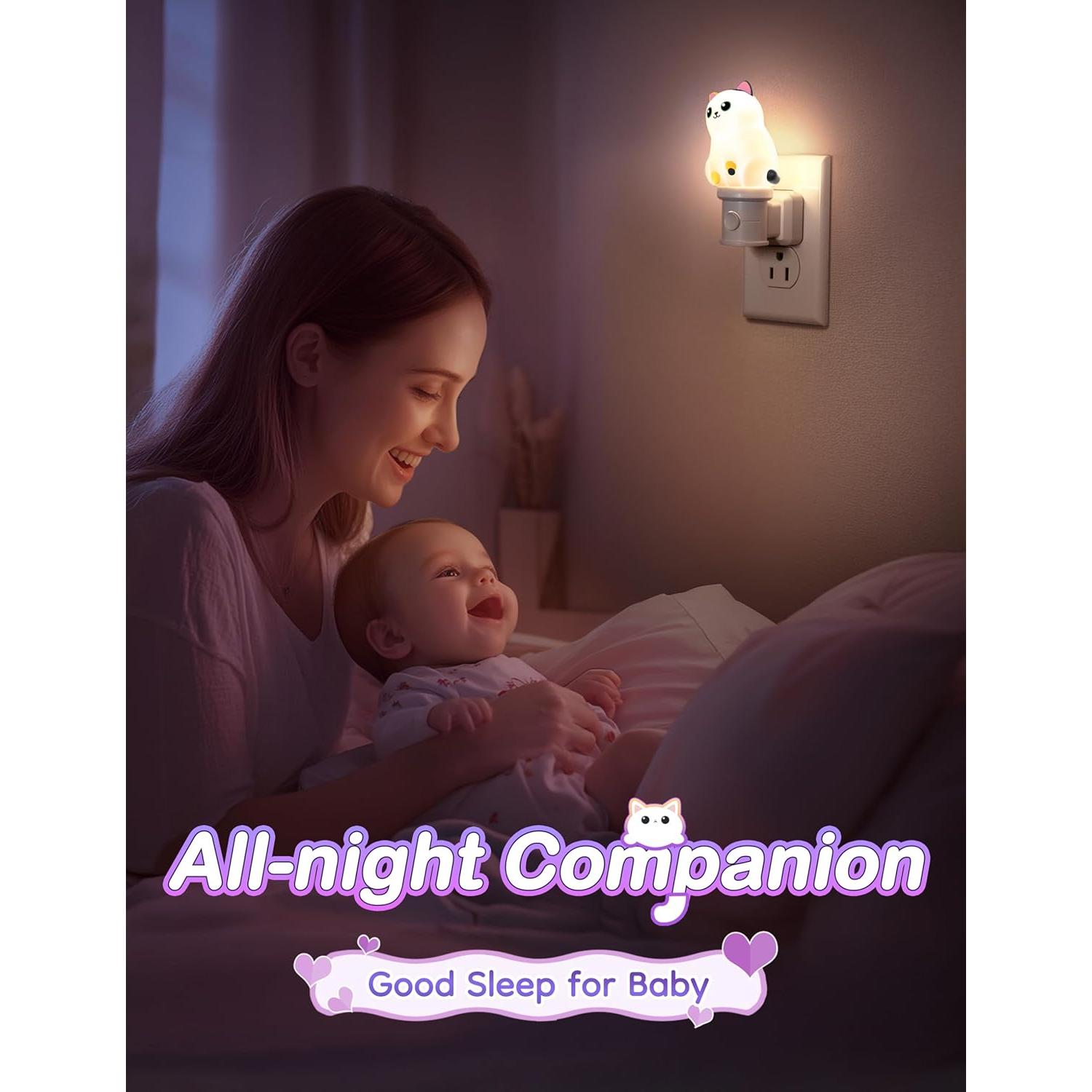 Luz Nocturna 3D KINDEEP Gato Calico RGB y Blanco Suave