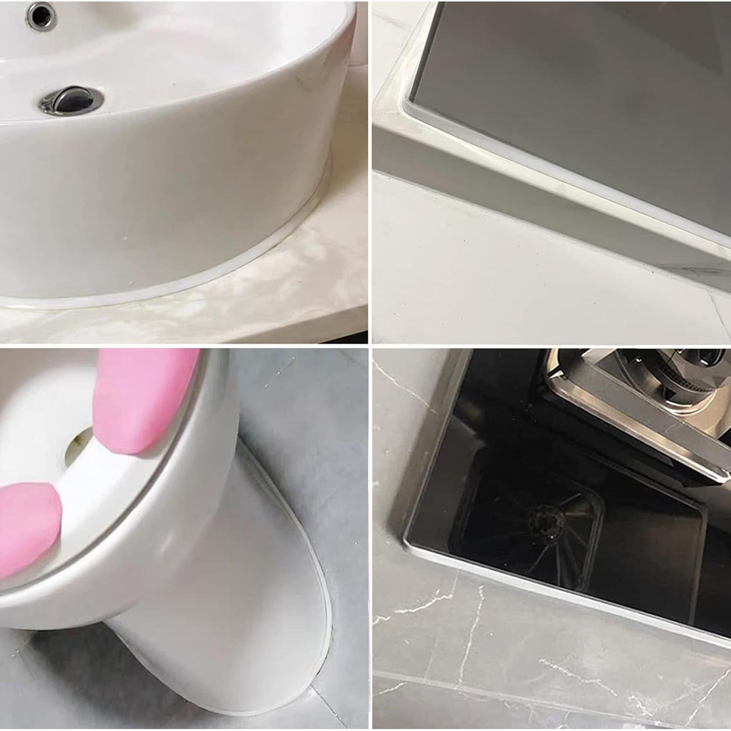 Tira de Moldura de Calafateo Flexible WSIWZAI 6m Blanco