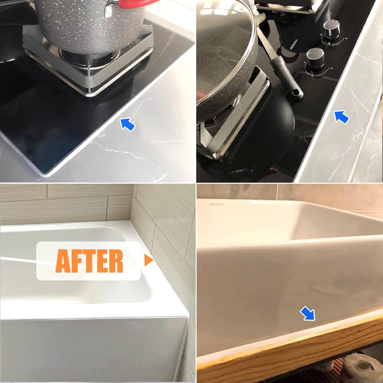 Tira de Moldura de Calafateo Flexible WSIWZAI 6m Blanco