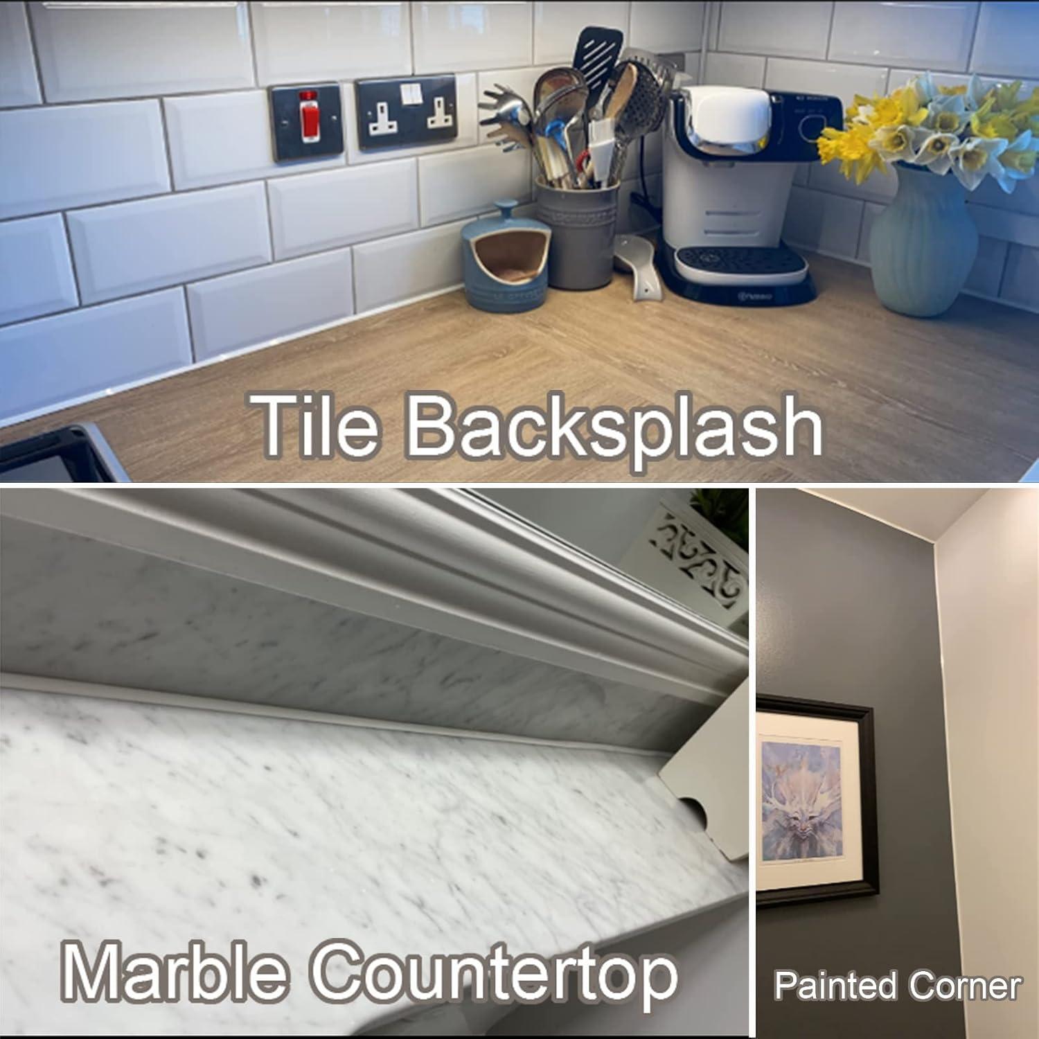 Tira de Moldura de Calafateo Flexible WSIWZAI 6m Blanco