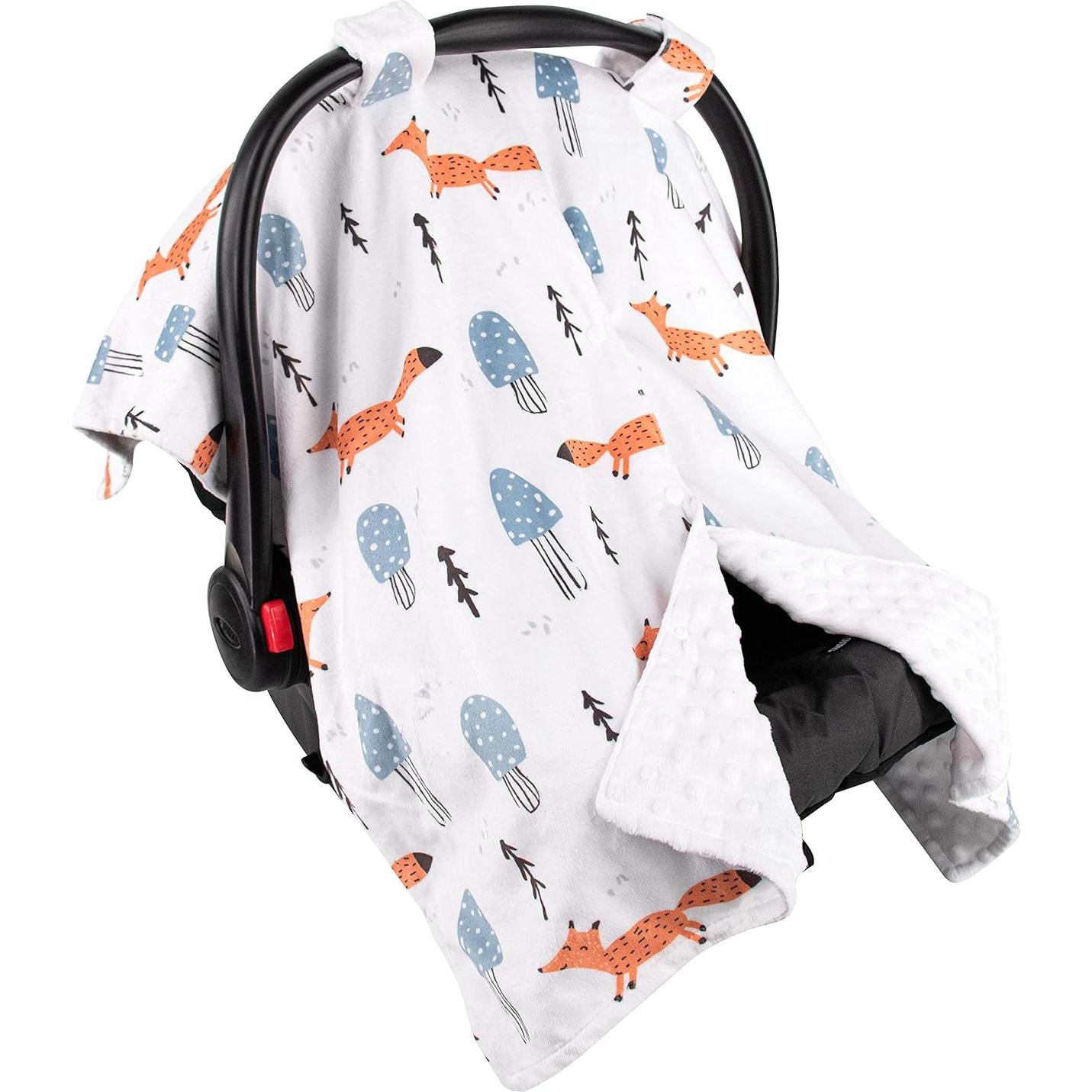 Cubierta de Asiento de Auto Minky Top Tots Zorro Naranja 101.6x73.7cm