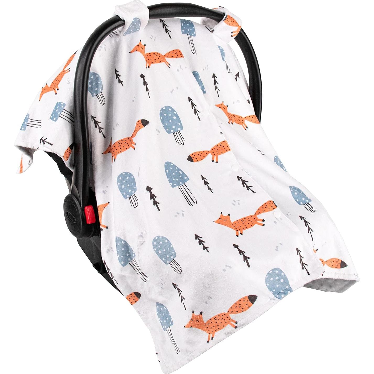 Cubierta de Asiento de Auto Minky Top Tots Zorro Naranja 101.6x73.7cm