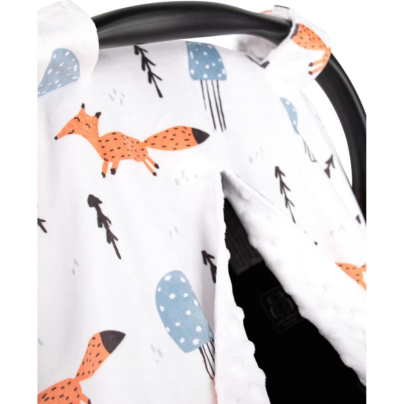 Cubierta de Asiento de Auto Minky Top Tots Zorro Naranja 101.6x73.7cm