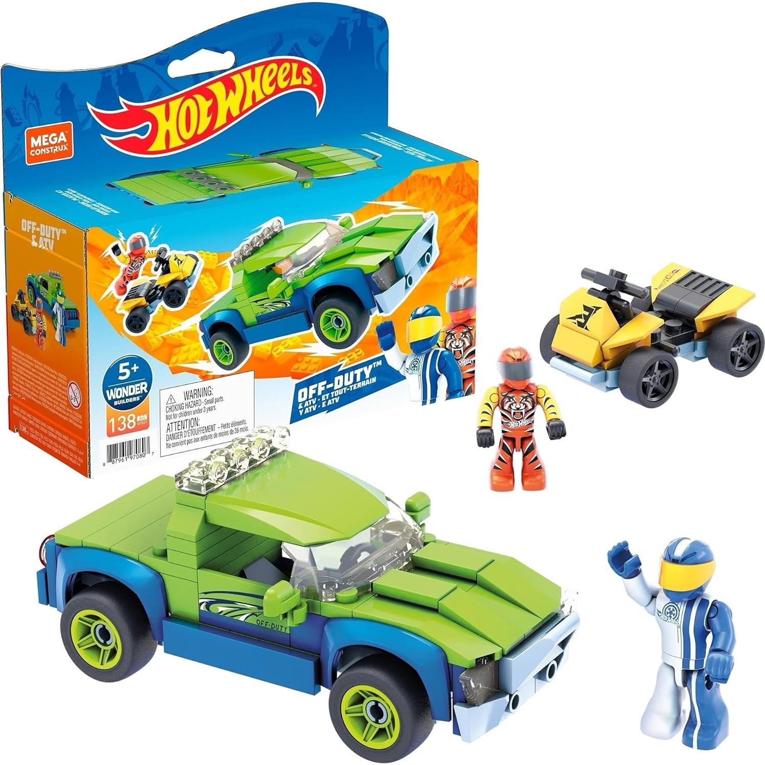 Set de Construcción Hot Wheels Off-Duty y ATV 138 Piezas