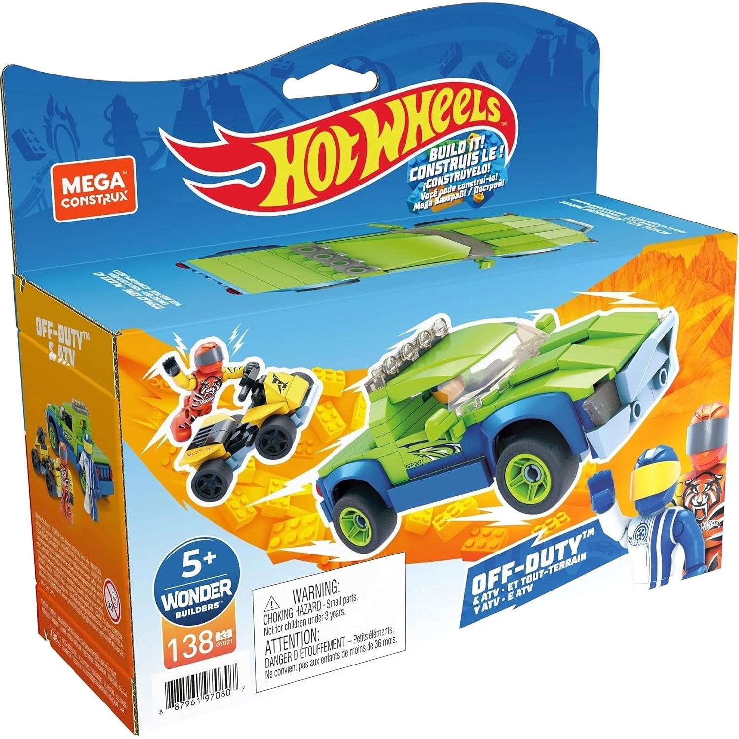 Set de Construcción Hot Wheels Off-Duty y ATV 138 Piezas