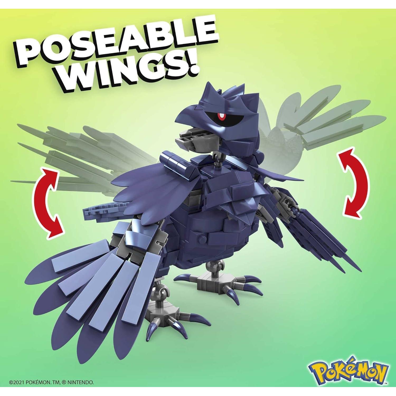 MEGA Corviknight Building Set With 340 Compatible Bricks and Pieces and Poké Ball, Toy Gift Set