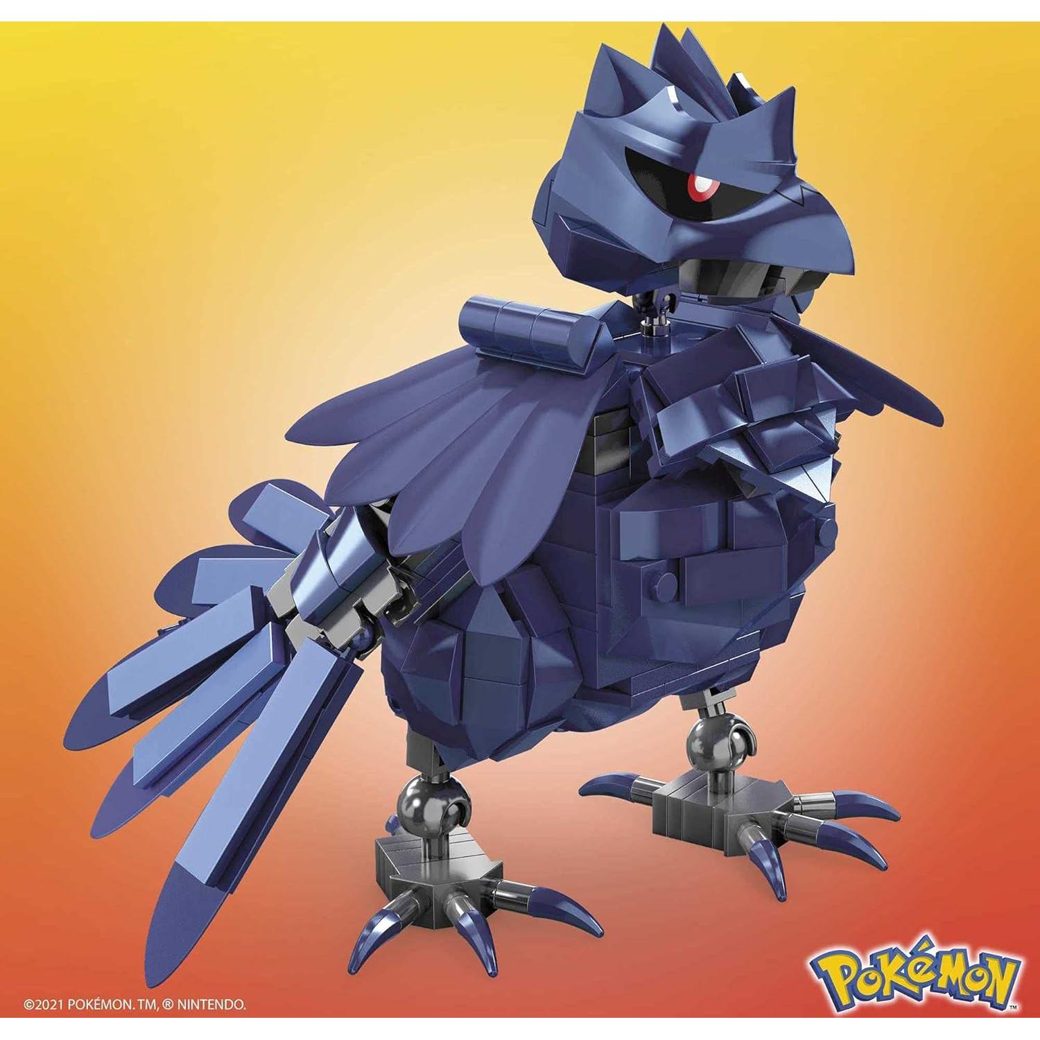 MEGA Corviknight Building Set With 340 Compatible Bricks and Pieces and Poké Ball, Toy Gift Set