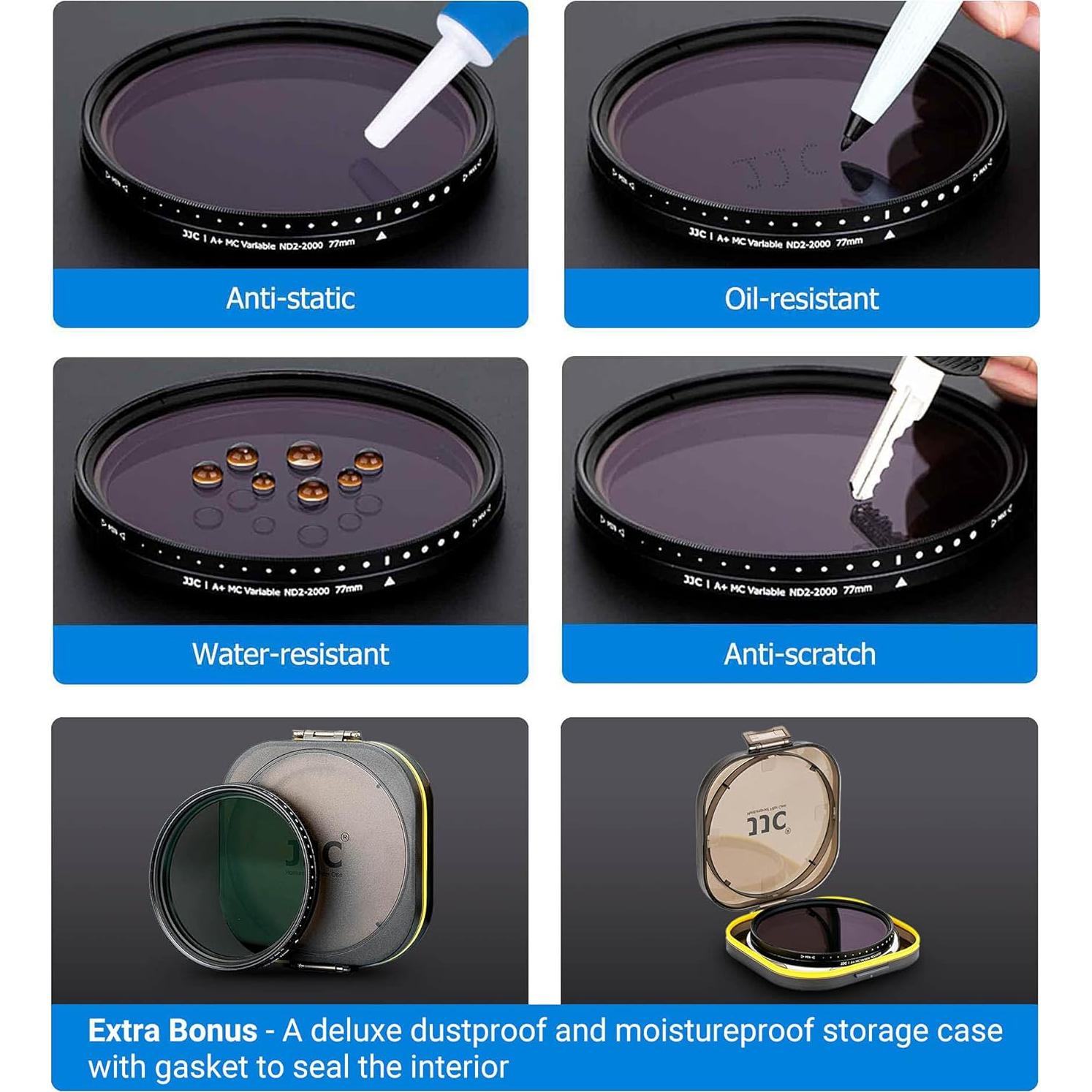Filtro ND Variable JJC 40.5mm ND2-2000 para Cámaras Sony