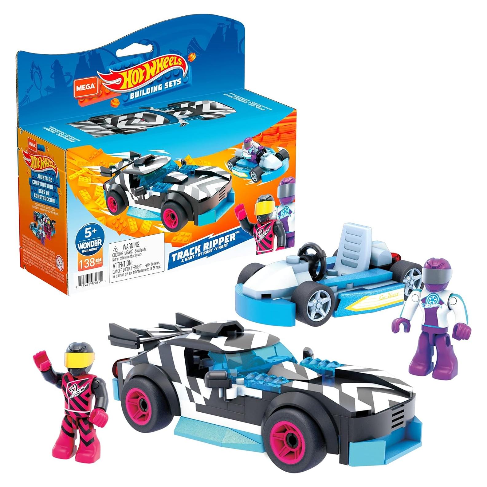 Set de Construcción Hot Wheels Track Ripper y Kart 218g