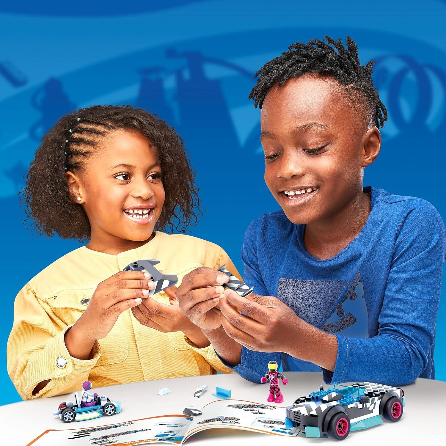 Set de Construcción Hot Wheels Track Ripper y Kart 218g