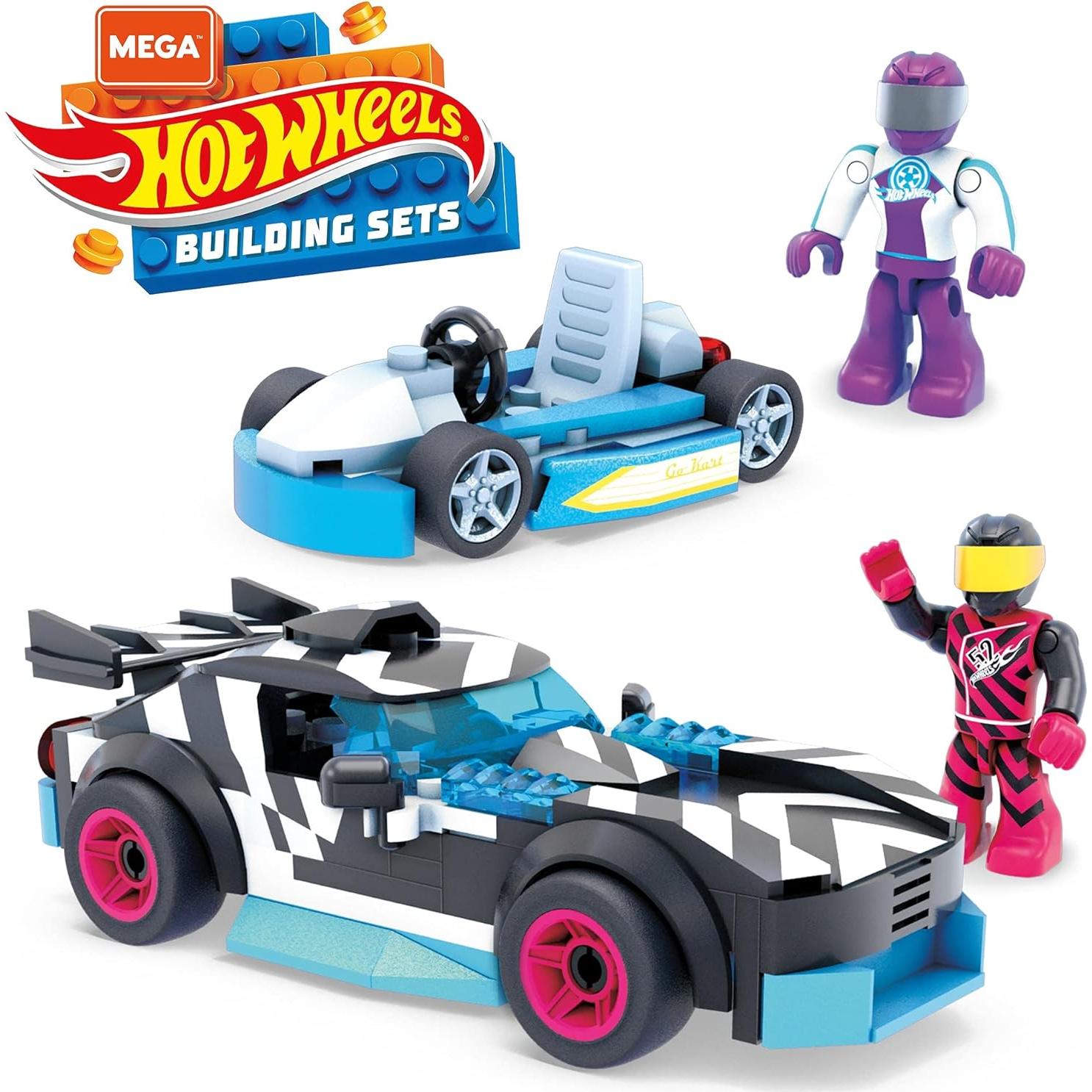 Set de Construcción Hot Wheels Track Ripper y Kart 218g