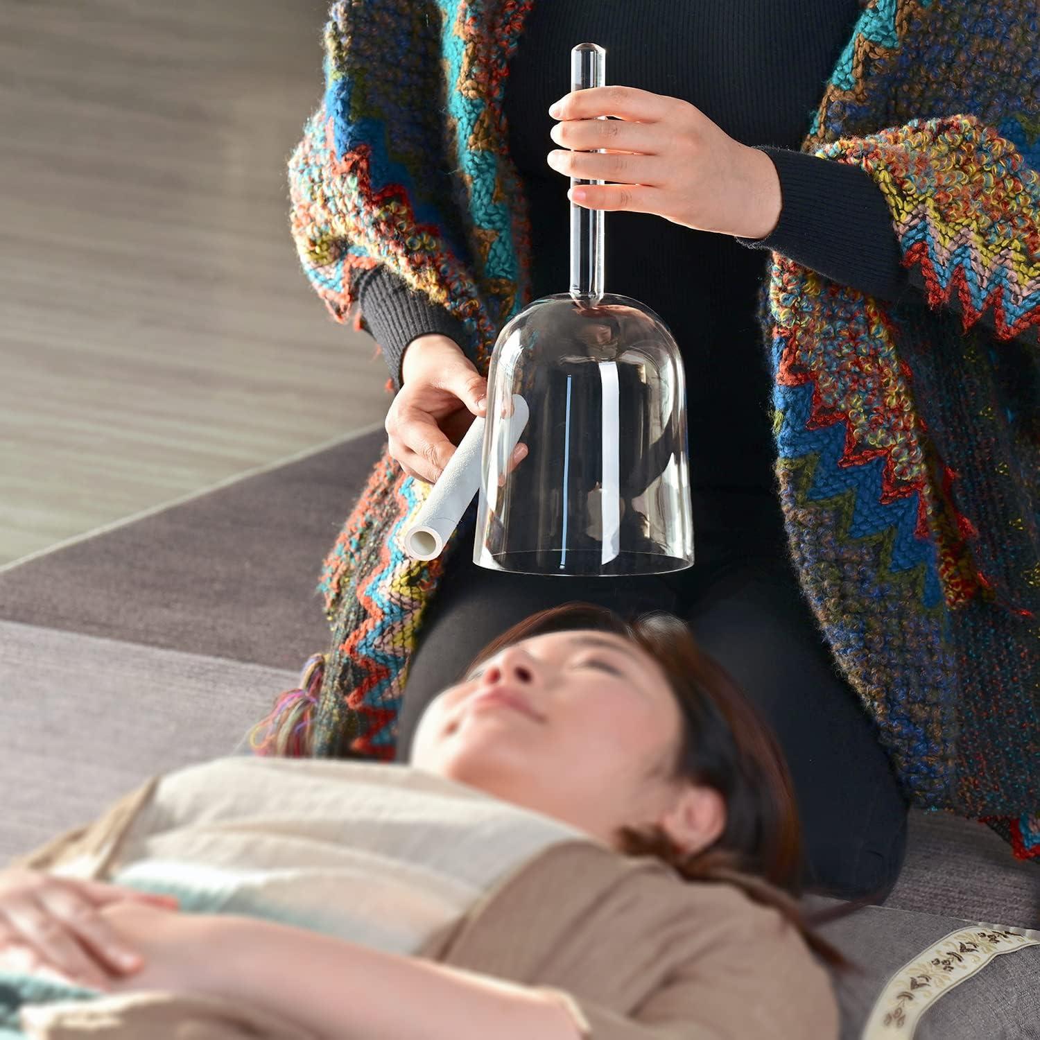 Cuenco de Cuarzo Cristal CVNC 15.24 cm Transparente + Bolsa y Martillo