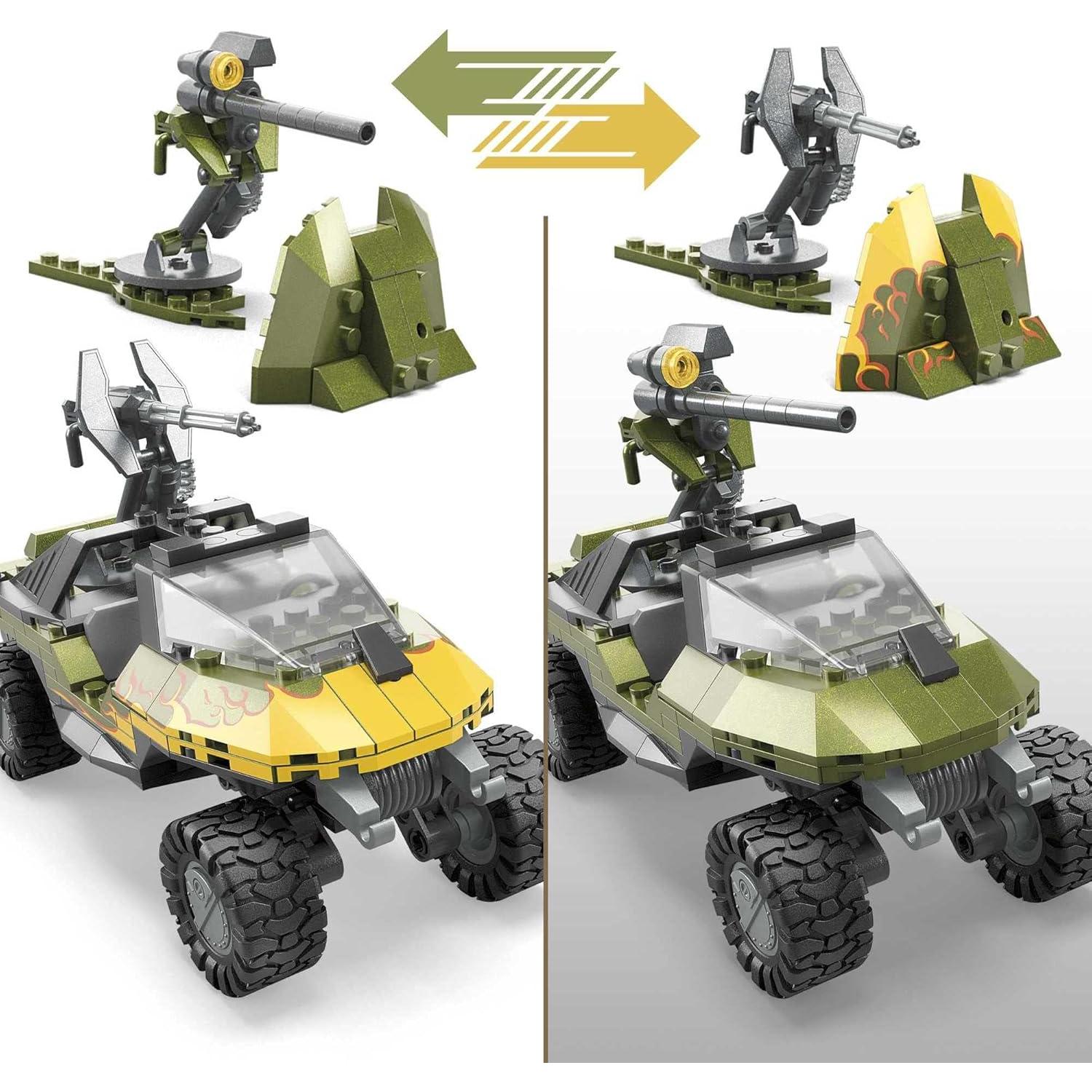 Mega Halo Warthog Rojo 324 Piezas con Figuras