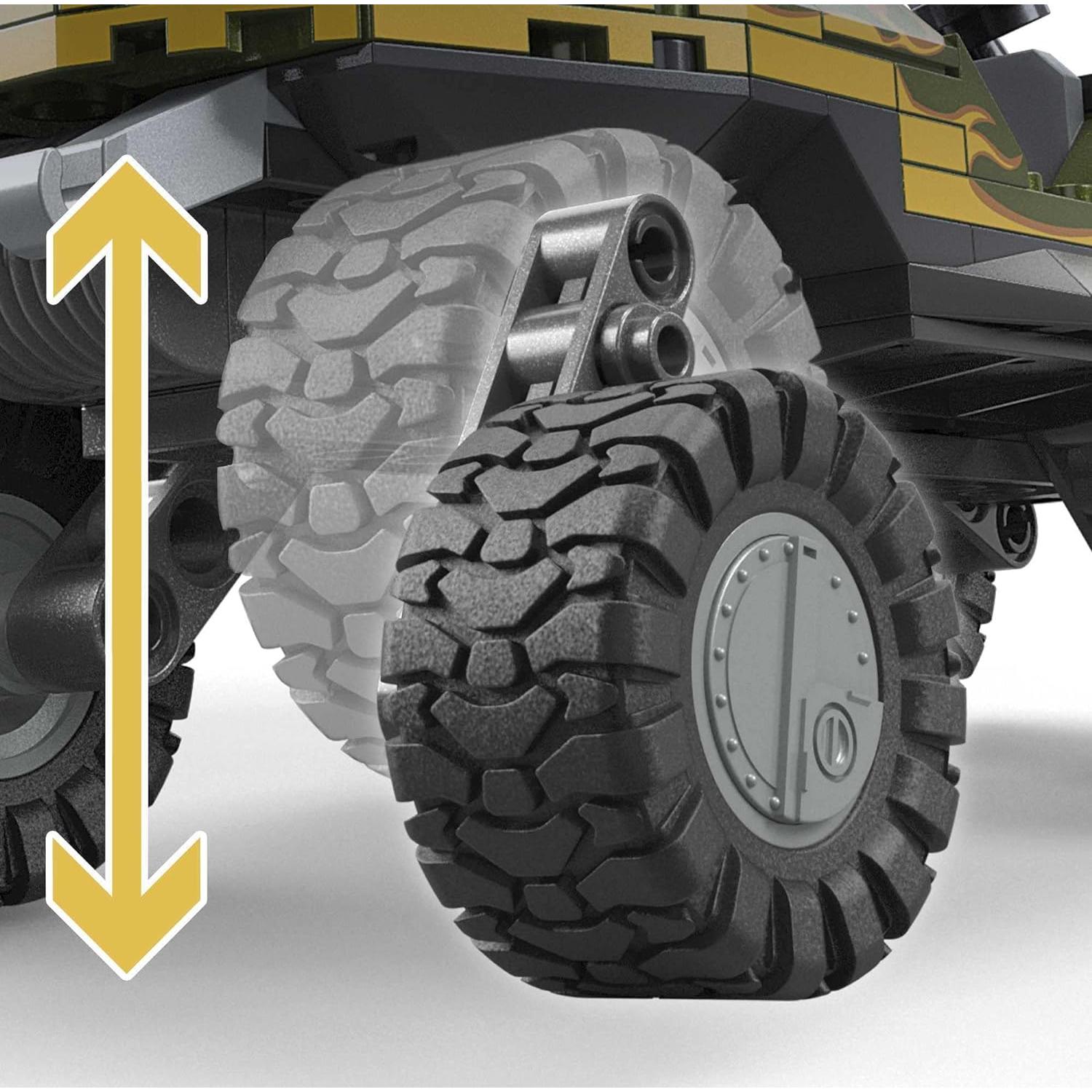 Mega Halo Warthog Rojo 324 Piezas con Figuras