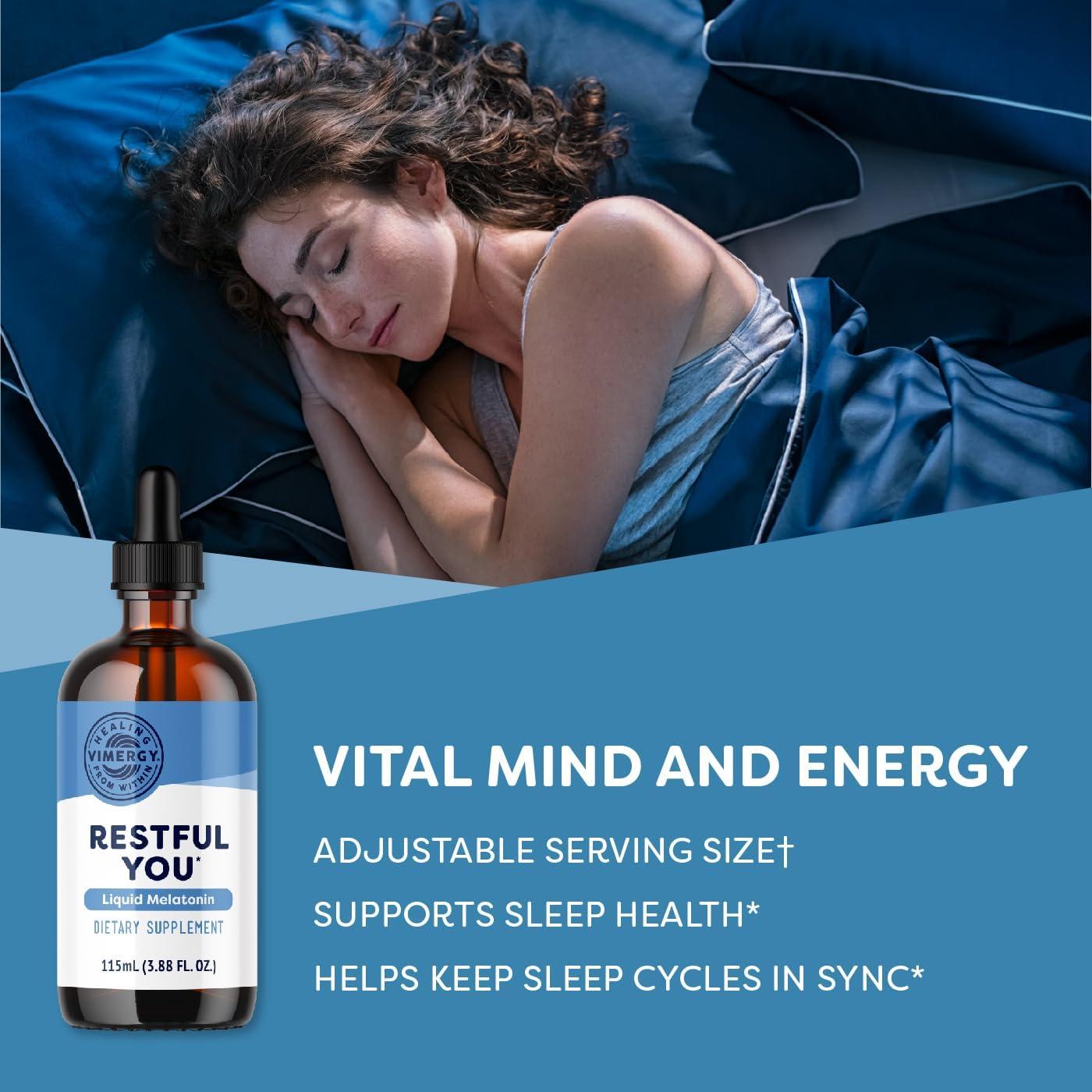 Vimergy Melatonina Líquida 5 mg - Suplemento Natural para Dormir 115 mL