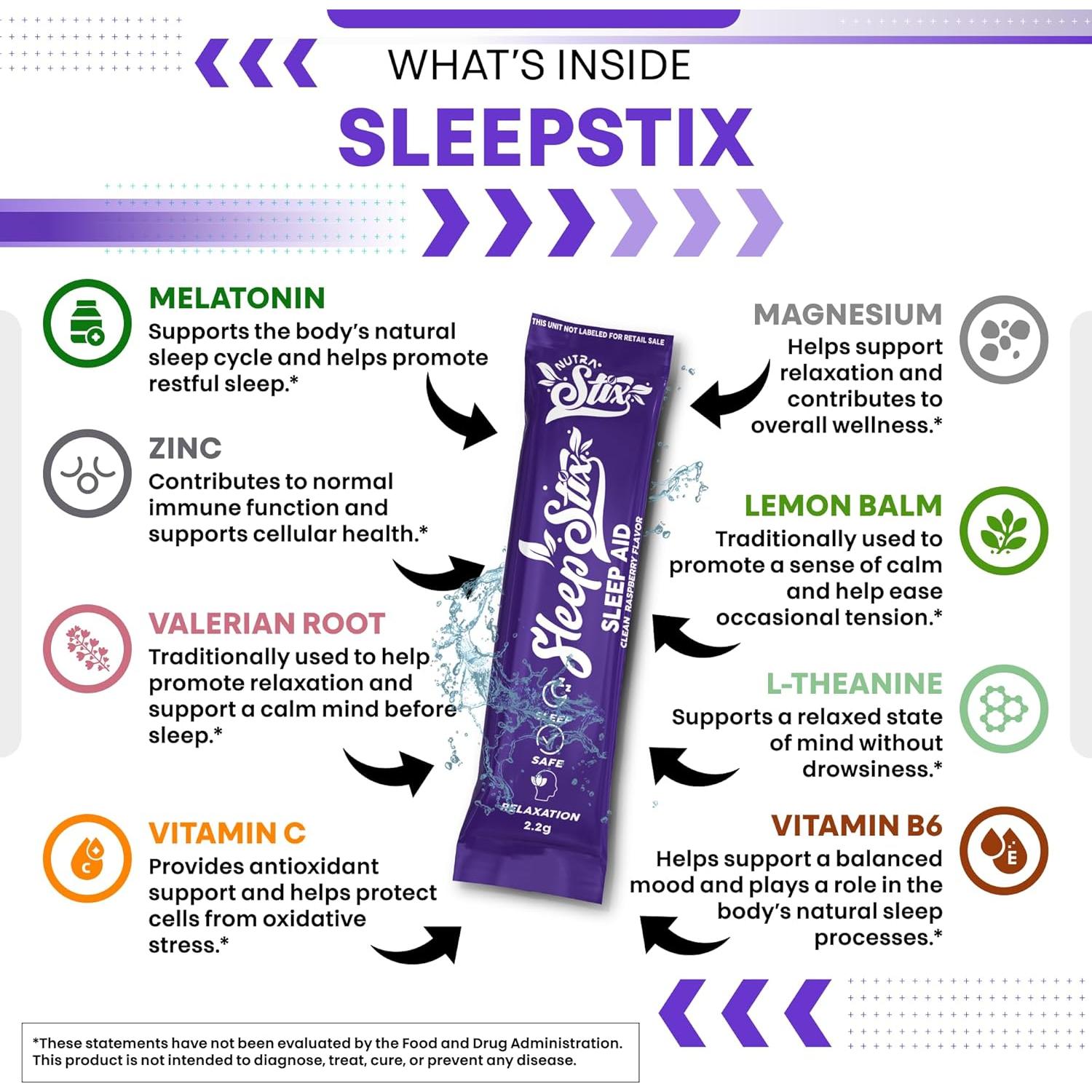 Polvo de Melatonina Clean Nutraceuticals 20 Stix 5 mg