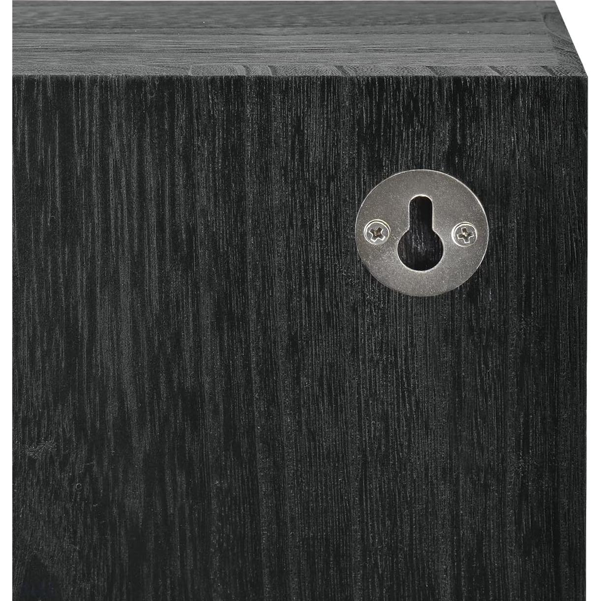 Estantería de Exhibición Ikee Design Madera Negra 5 Estantes Ajustables