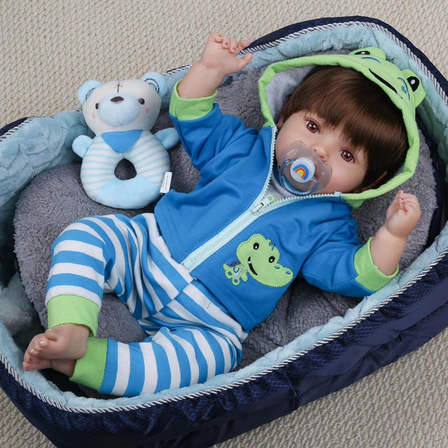 Muñeca Reborn Realista CHAREX Lucas 45 cm con Accesorios