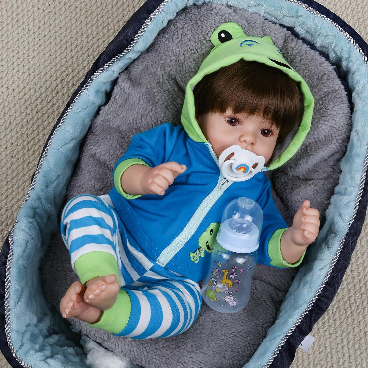 Muñeca Reborn Realista CHAREX Lucas 45 cm con Accesorios