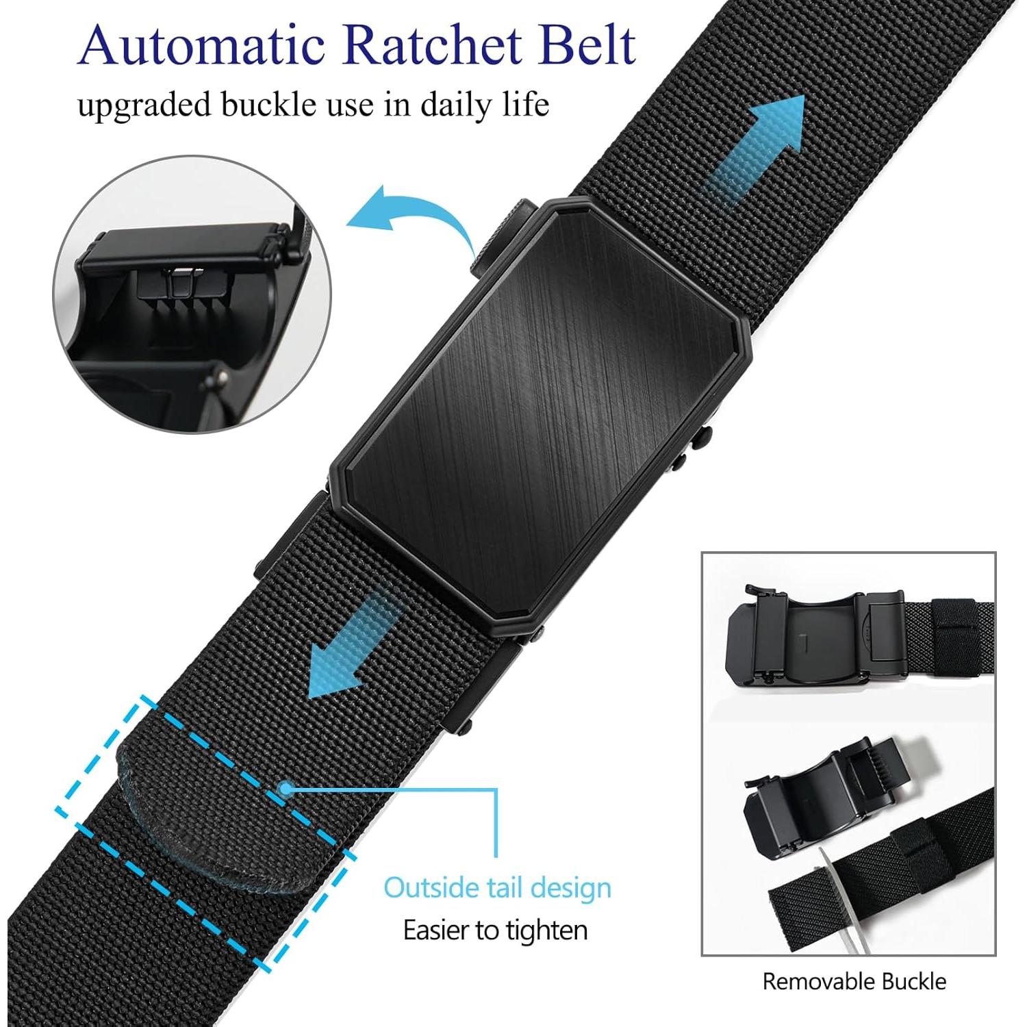 Cinturón Elástico Ratchet LionVII para Hombre 3.5 cm Ajustable