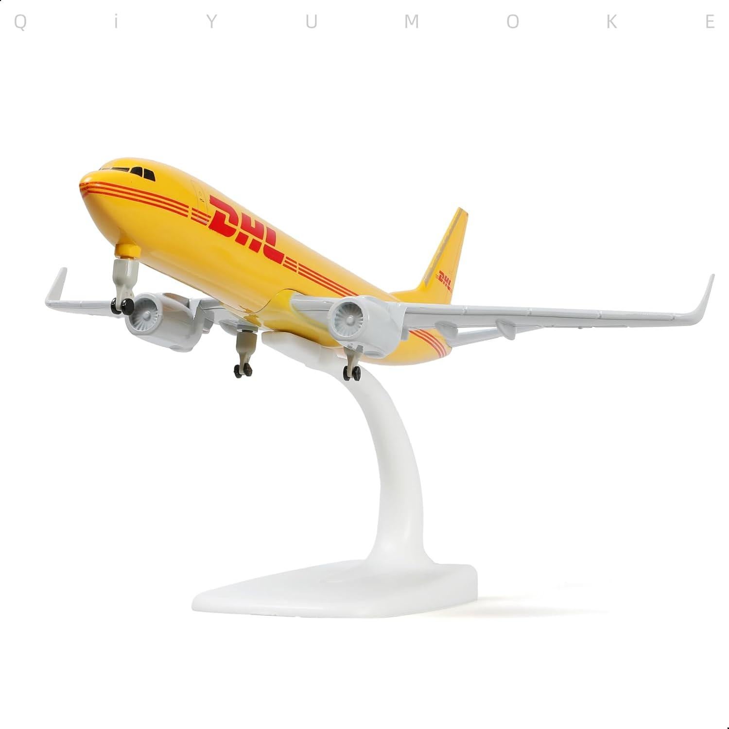 Modelo de avión DHL B737 1:300 con soporte 21 cm
