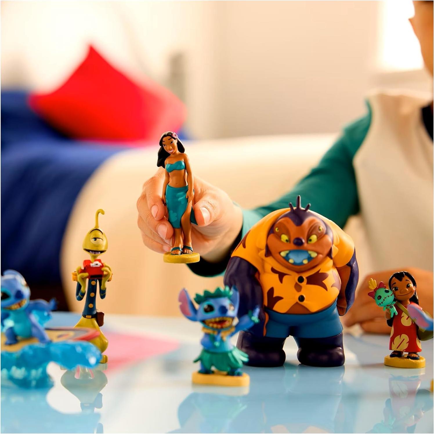 Conjunto de Figuras Lilo y Stitch Disney - 7 Piezas en Caja