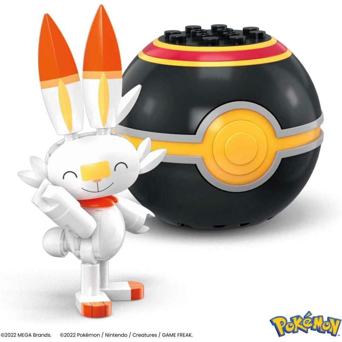 Mega Construx Pokemon Scorbunny con Poke Ball de Lujo