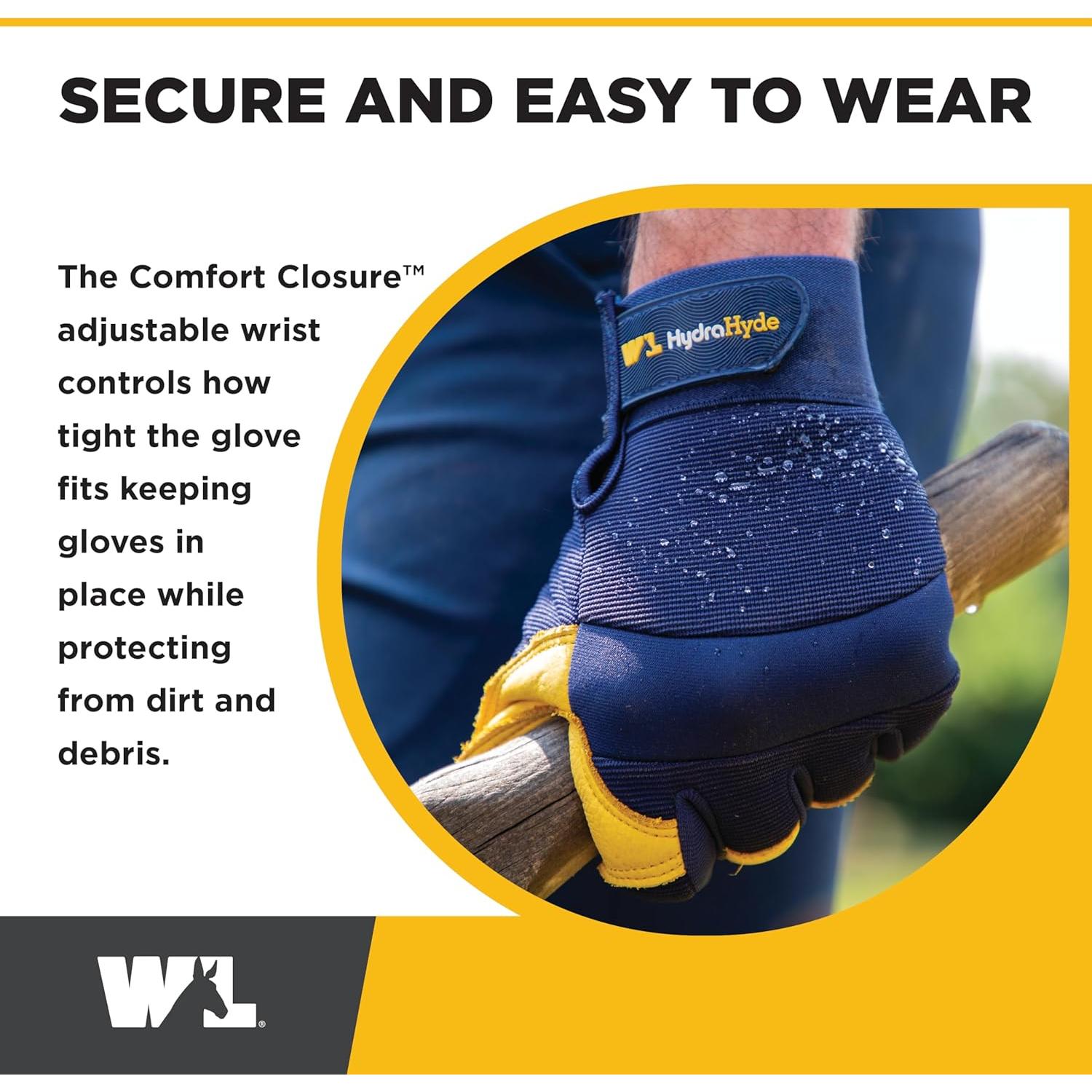 Guantes de Trabajo Wells Lamont 3207M Azul Mediano Resistentes al Agua