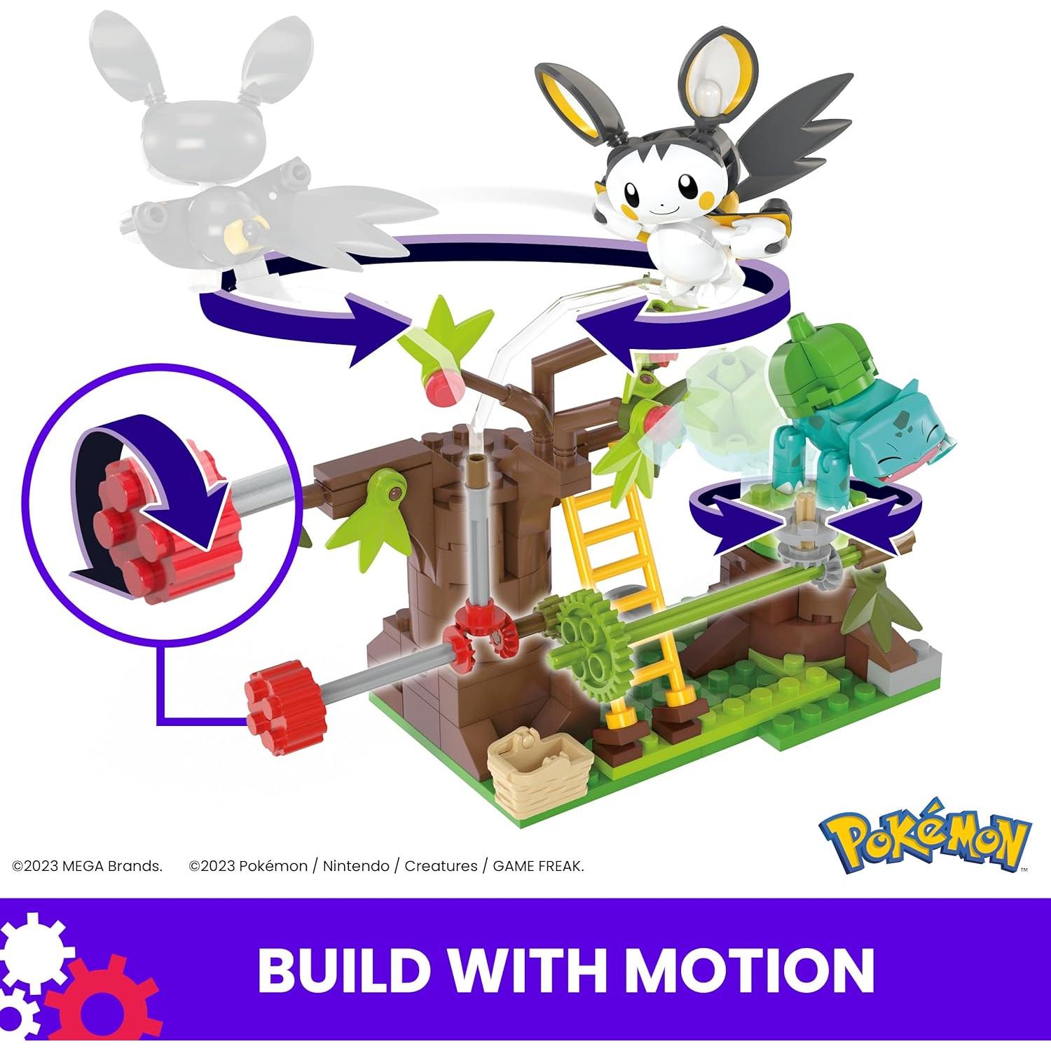 Set de Construcción Pokémon MEGA Emolga y Bulbasaur 194 Piezas