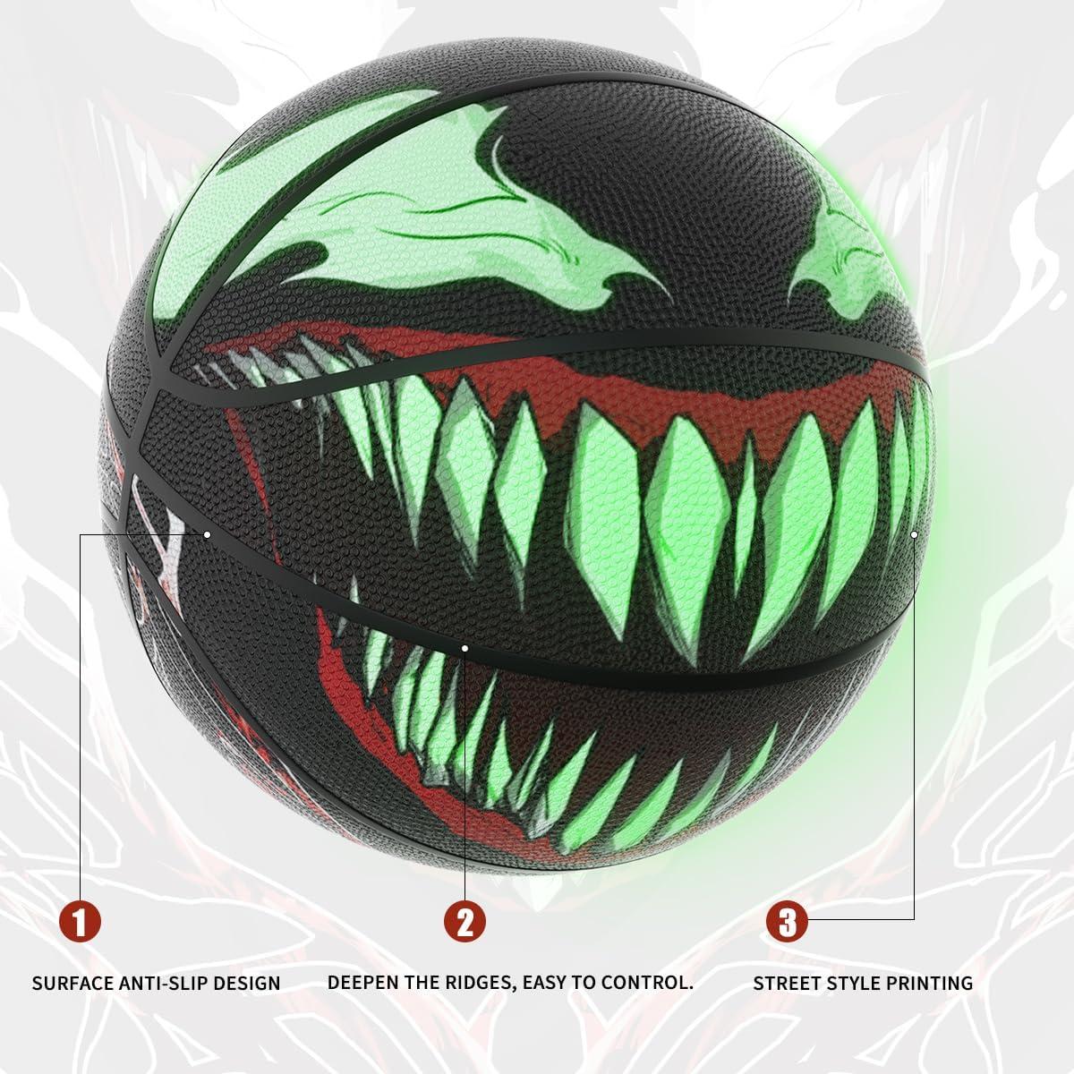 Balón de Baloncesto UDYOUTH Venoms Brillante en la Oscuridad