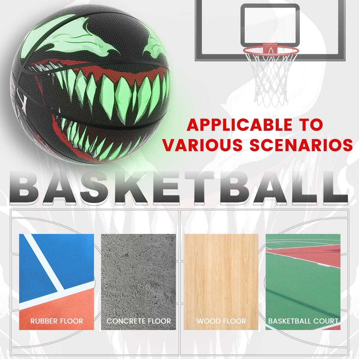 Balón de Baloncesto UDYOUTH Venoms Brillante en la Oscuridad