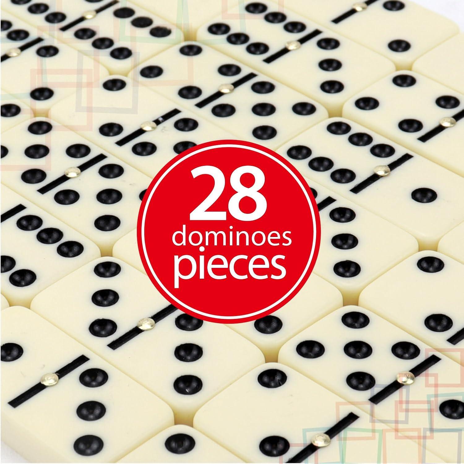 Juego de Damas Doble 6 ERLLE Premium con Estuche de Cuero