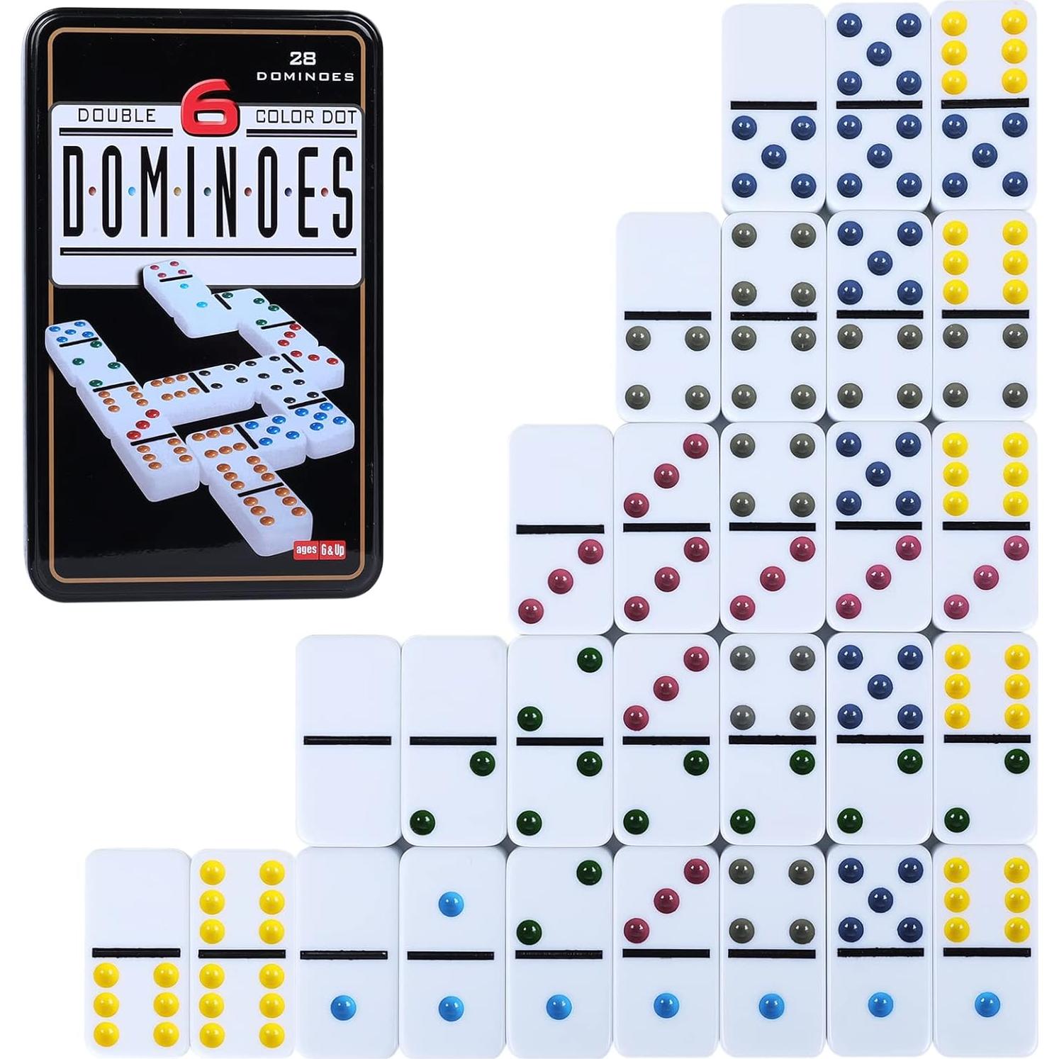 Juego de Dominó Doble 6 GOTHINK con Caja de Almacenamiento