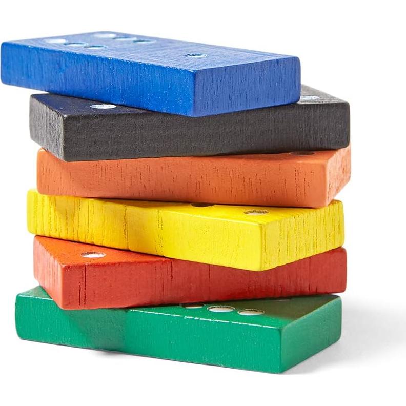 Juego de Dominó de Madera hand2mind - 6 Juegos de 28 Piezas