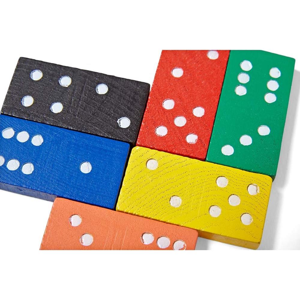 Juego de Dominó de Madera hand2mind - 6 Juegos de 28 Piezas