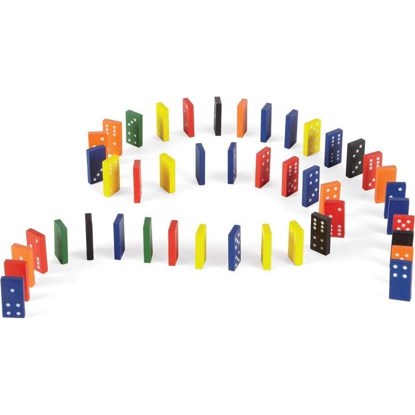 Juego de Dominó de Madera hand2mind - 6 Juegos de 28 Piezas