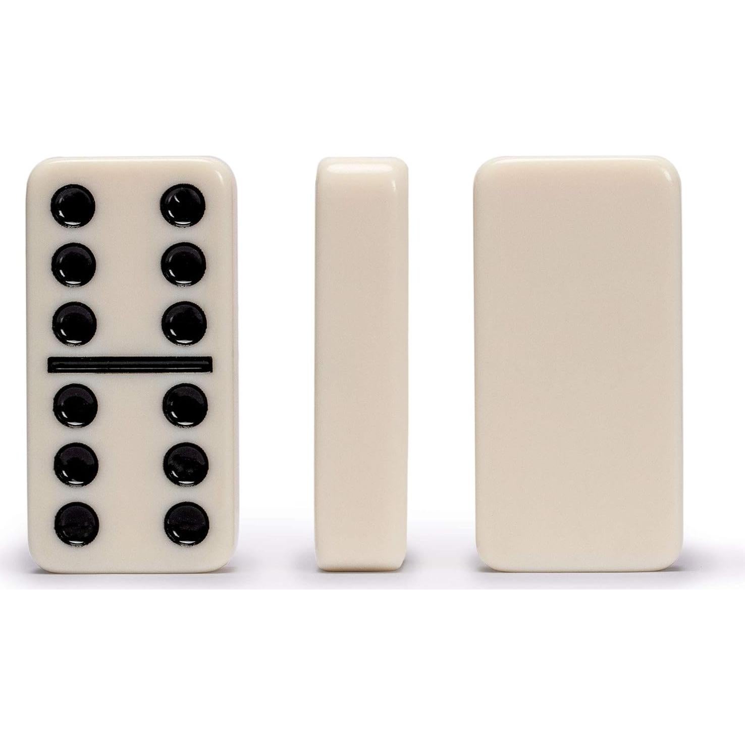 Juego de Dominó Doble 6 Jumbo Yellow Mountain - 28 Fichas con Caja de Madera