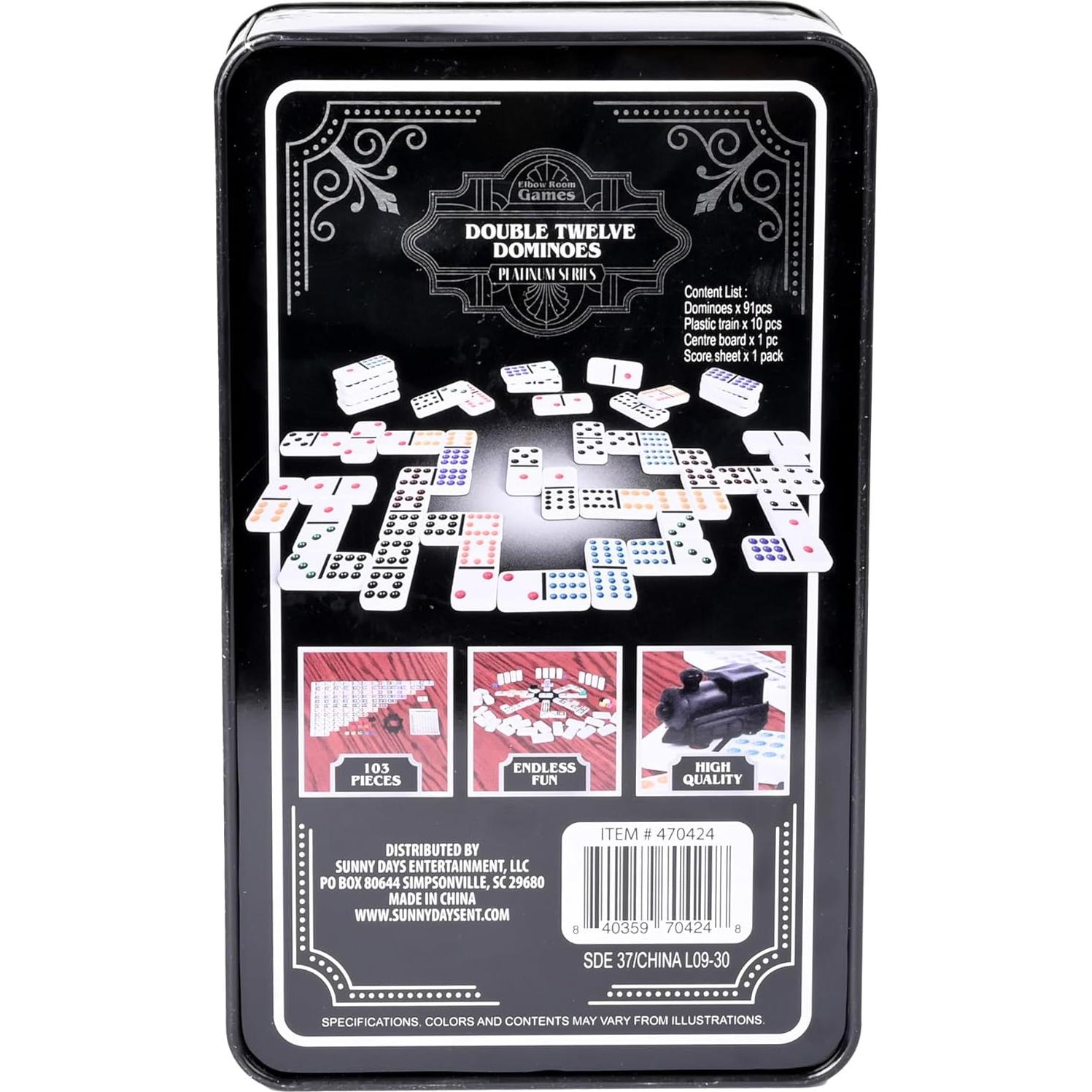 Conjunto de Dóminos Doble Doce Elbow Room Games 91 Piezas